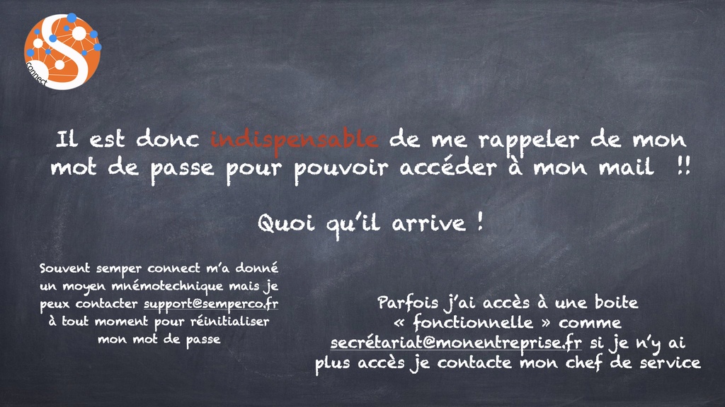 Je dois me rappeler mon mot de passe personnel
